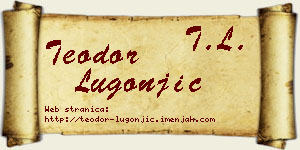 Teodor Lugonjić vizit kartica